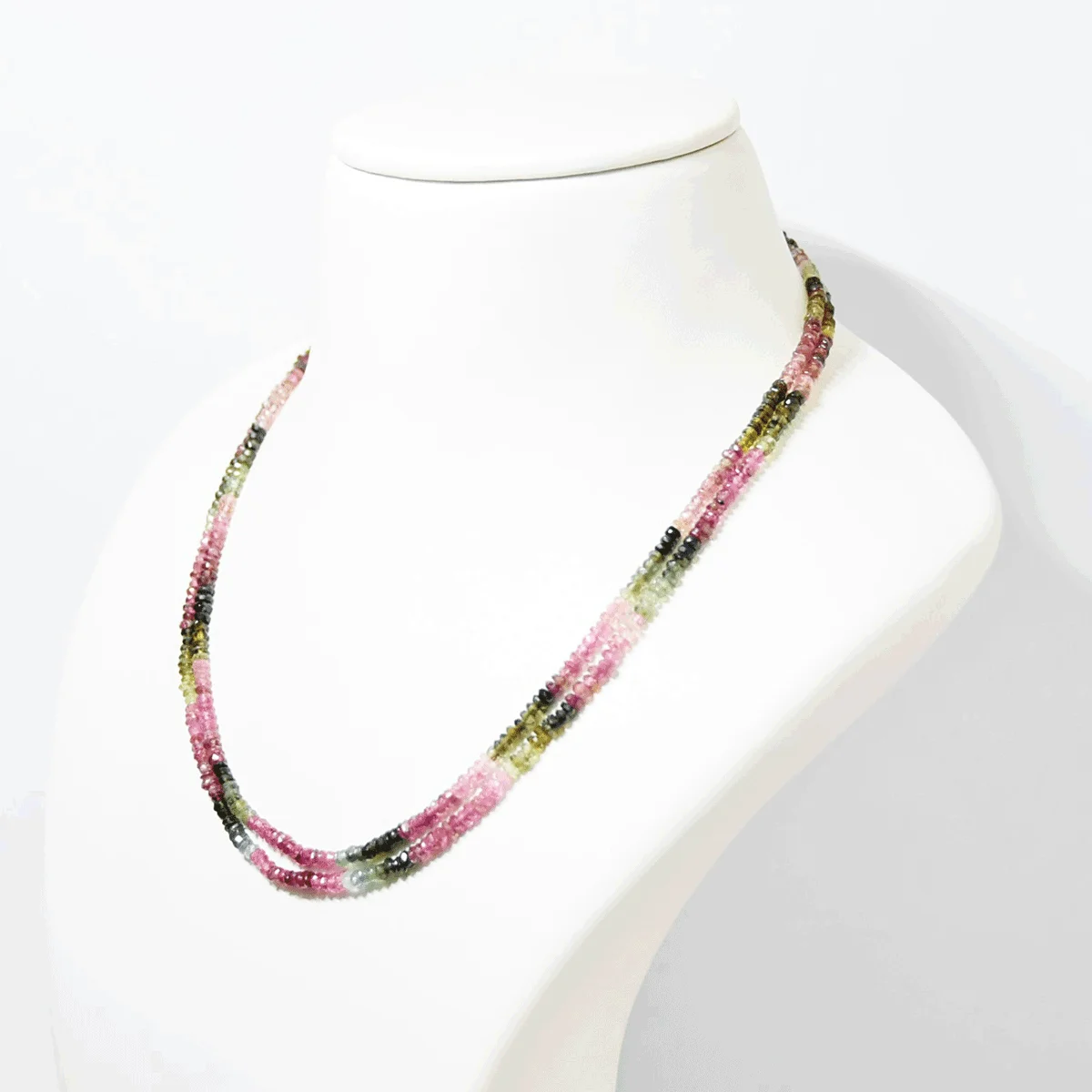 Multi Color Tourmaline Necklace Mala with Original Lab Certificate - Image 2