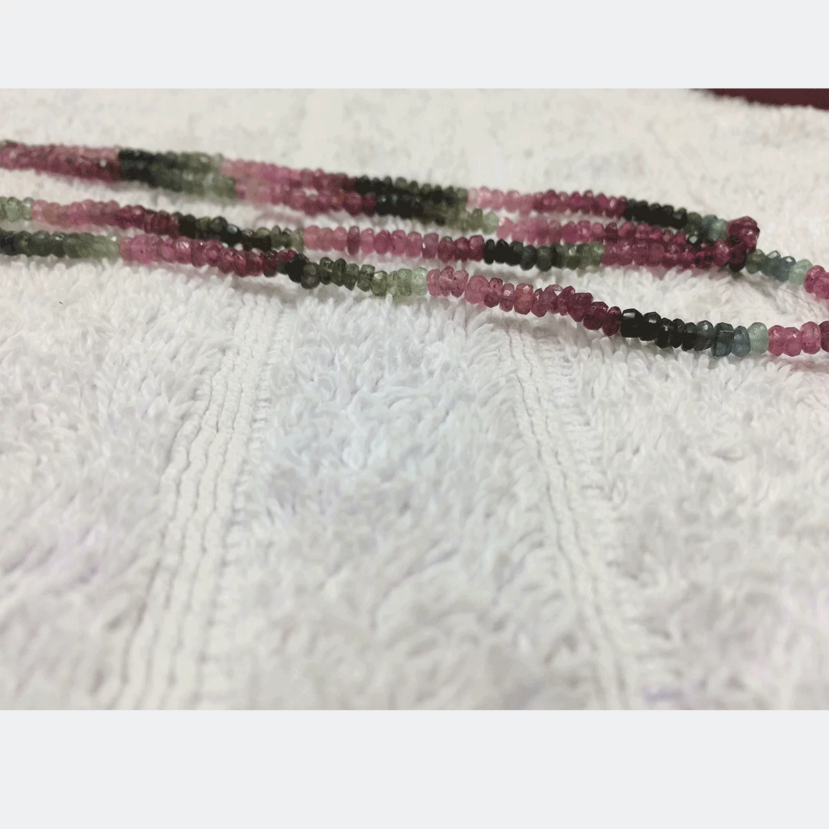 Multi Color Tourmaline Necklace Mala with Original Lab Certificate - Image 3