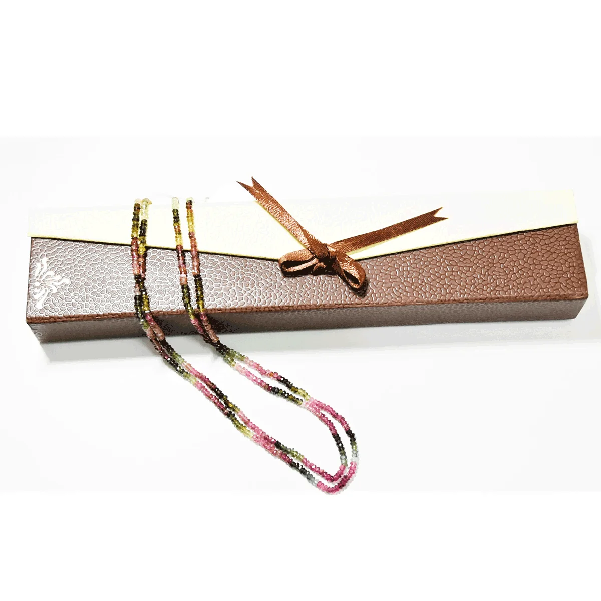 Multi Color Tourmaline Necklace Mala with Original Lab Certificate - Image 4