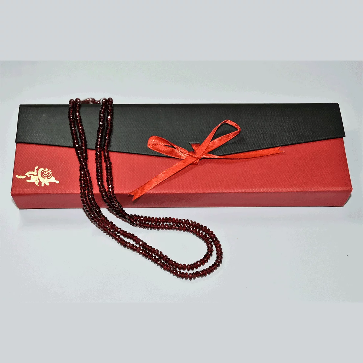 Red Garnet Beads Mala with Lab Certificate - Image 6