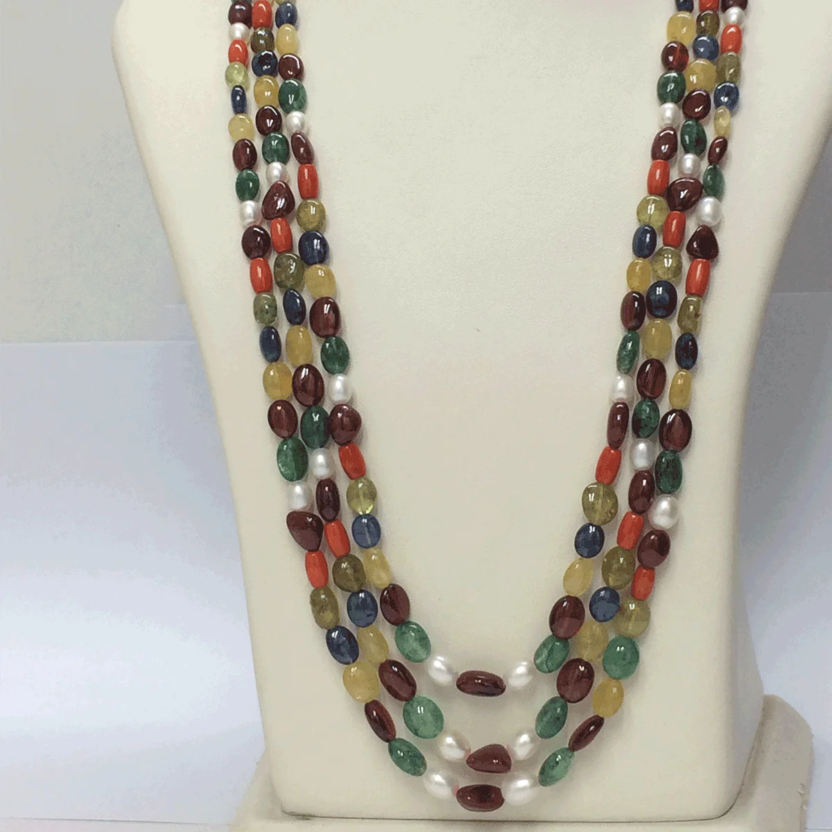 Navratan Stone Mala Necklace with Lab Certificate - Image 6