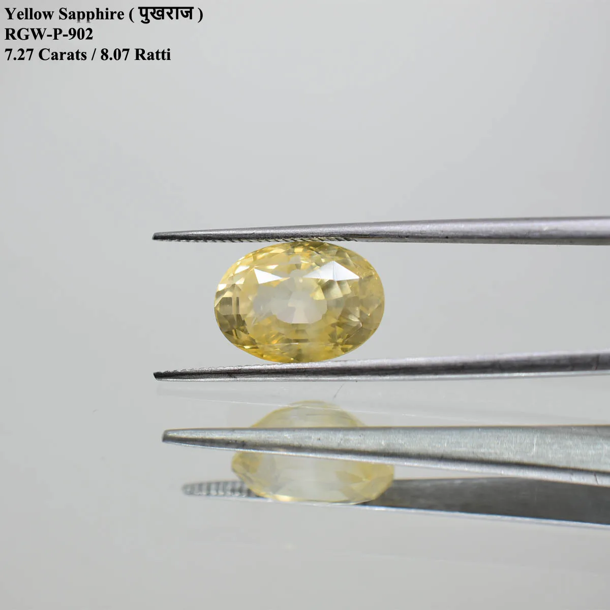 7.27 Carats Yellow Sapphire ( 8.07 Ratti Pukhraj ) 1