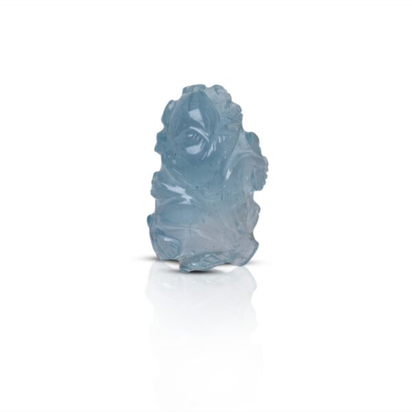 Aquamarine Hand Made Carved Flower