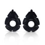 Natural Black Onyx Handcrafted Carved Pair Stone