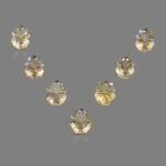 Natural Citrine Handcrafted Carved Snowflake Gemstone Set