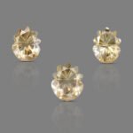 Natural Citrine Handcrafted Snowflake Carved 3 pcs Set
