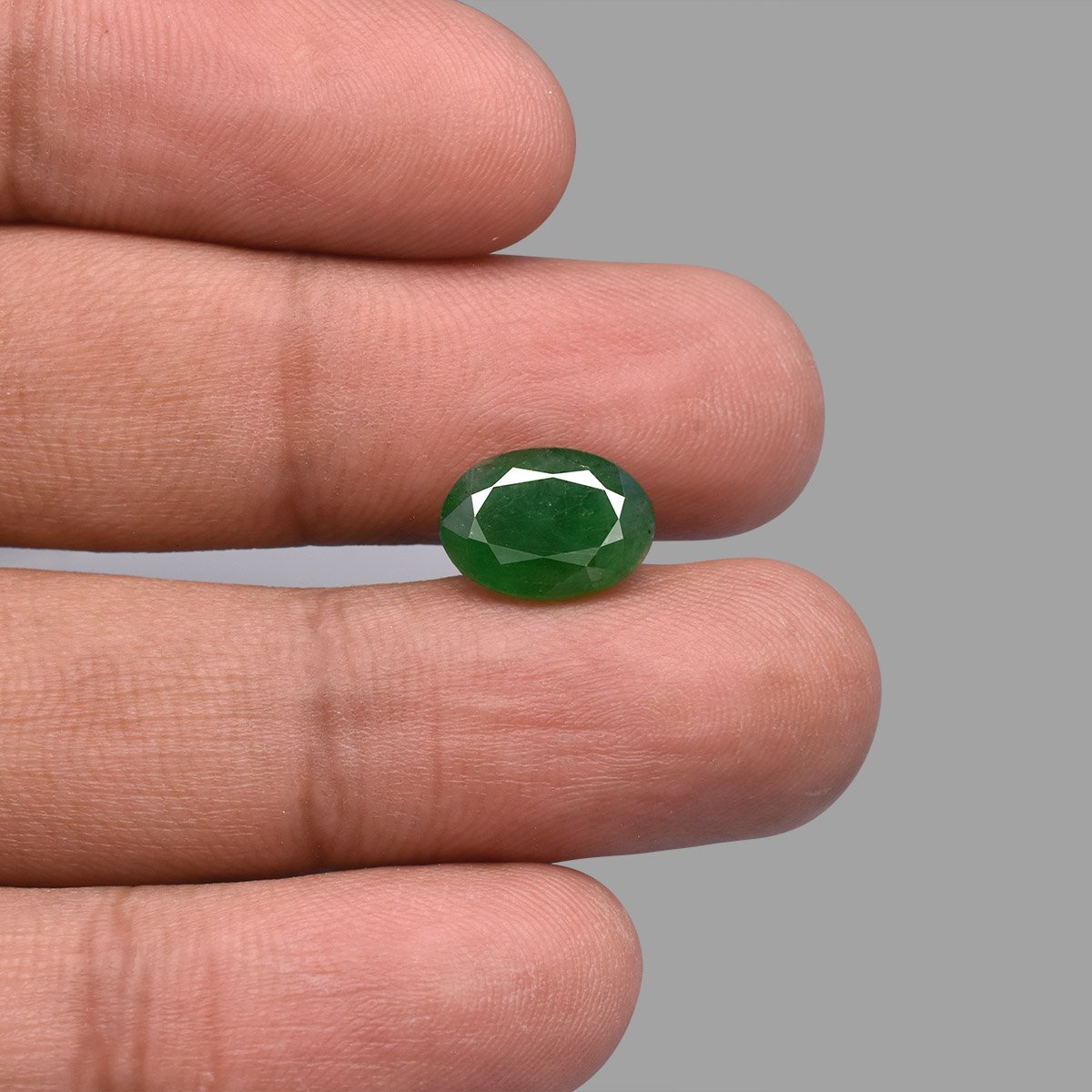 rg-em-486-5 4.5 Carats Brazilian Emerald ( 5 Ratti Panna ) - Image 5