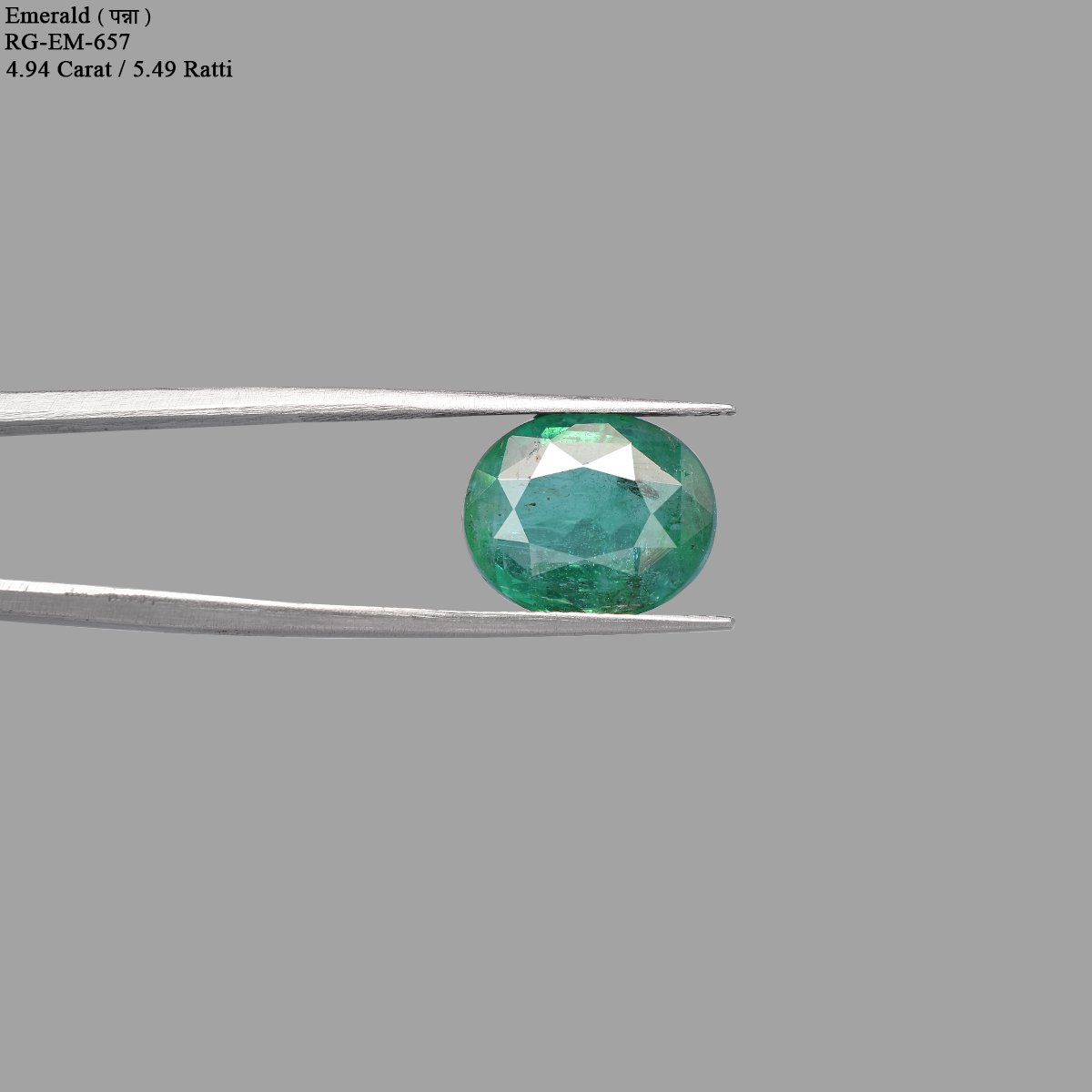 rg-em-657-4 4.94 Carats Emerald ( 5.49 Ratti Panna ) - Image 4