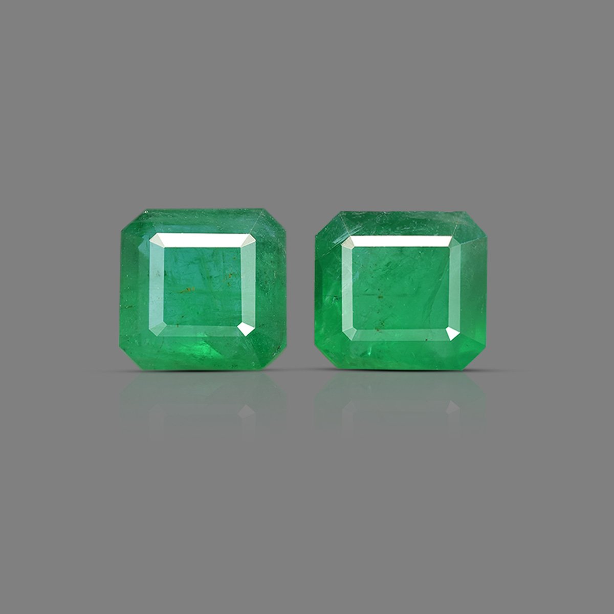 rg-em-pair-zam-714-1 8.83 Carats Matching Emerald Pair ( 9.81 Ratti ) - Image 1