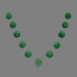 Natural Green Onyx Handcrafted Carved Matching Flower Set