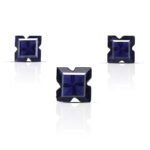 Natural Iolite Handcrafted Snowflake Carving 3 pcs Set