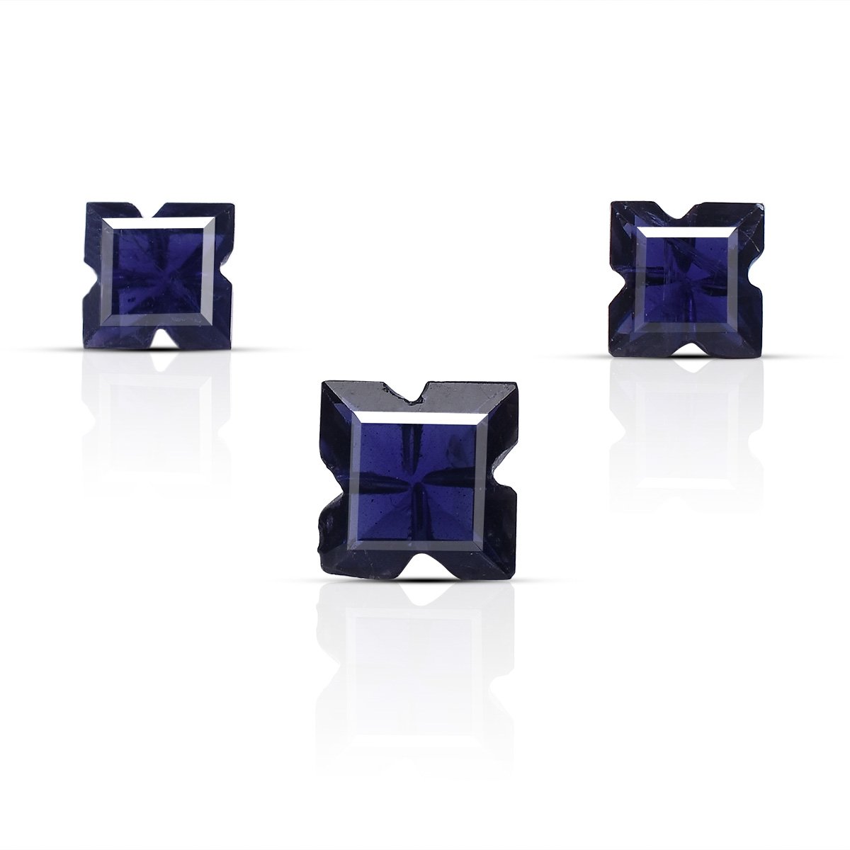rg-iolite-fancy-carv-25-1 Natural Iolite Handcrafted Snowflake Carving 3 pcs Set - Image 1