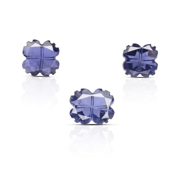 Natural Iolite Handcrafted Carving 3 pcs Set