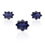 Natural Iolite Hand Made Carved 3 pcs Set