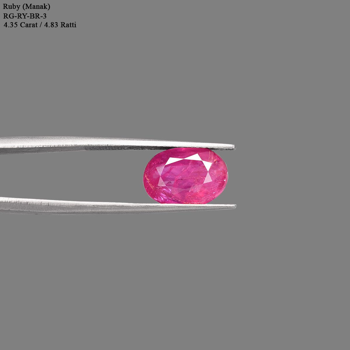 rg-ry-br-3-4 4.35 Carats Ruby ( 4.83 Ratti Manak ) - Image 4