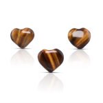 Natural Tiger Eye Handcrafted Carving Hearth 3 Pcs Set