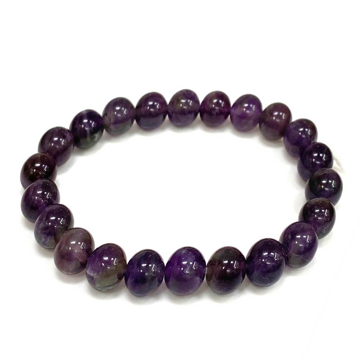 Purplish Blue Amethyst Gemstone Beaded Bracelet For Men & Women ...