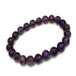 Purplish Blue Amethyst Gemstone Beaded Bracelet For Men & Women