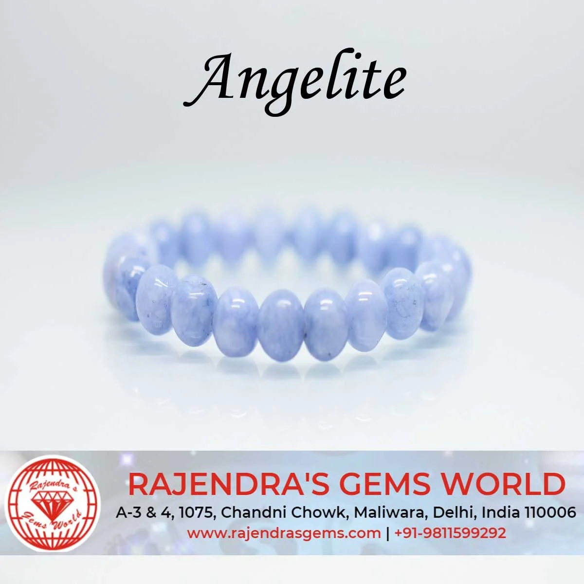 Angelite Gemstone Beaded Healing Bracelet For Youngsters