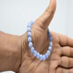 Angelite Gemstone Beaded Healing Bracelet For Youngsters