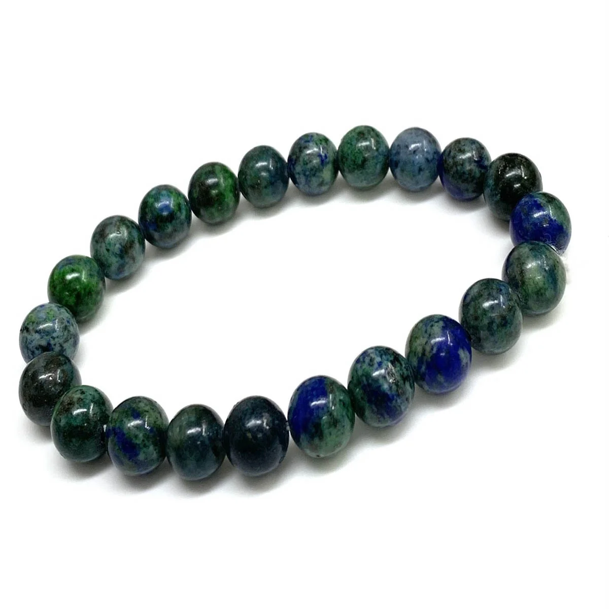 Natural Azurite Round Beads 8mm Gemstone Bracelet For Boys & Girls