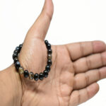 Black Onyx 8mm Gemstone Natural Beaded Unisex Bracelet