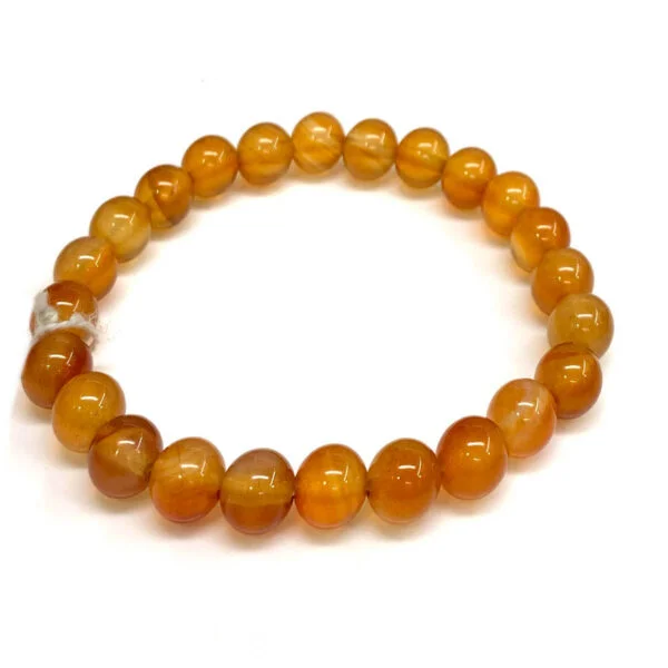 Carnelian Light 7 Inch Healing Stretch Bracelet For Boys & Girls