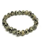 Dalmatian Jasper Gemstone 8mm Round Beads Healing Bracelet