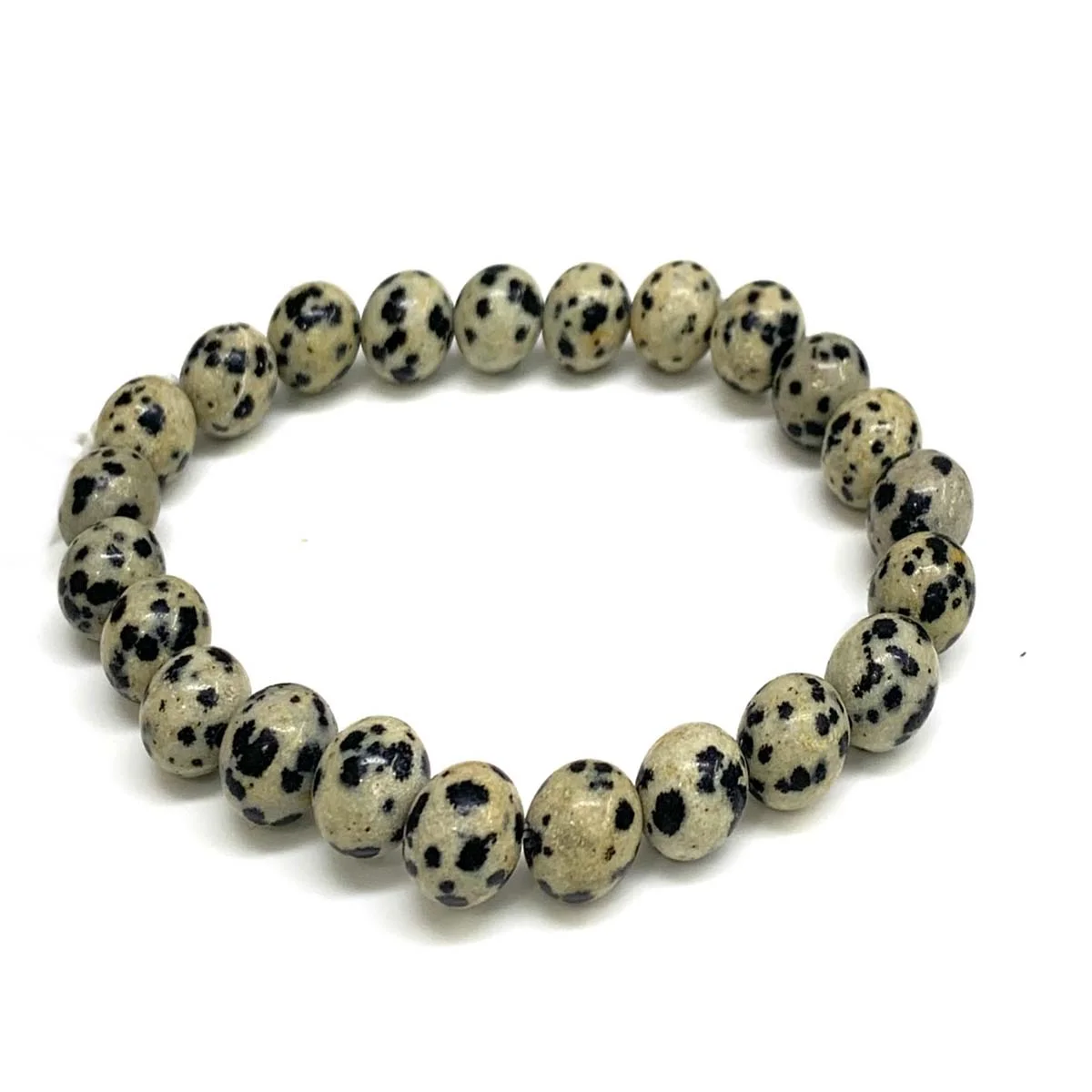 Dalmatian Jasper Gemstone 8mm Round Beads Healing Bracelet Dalmatian Jasper Gemstone 8mm Round Beads Healing Bracelet