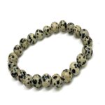 Dalmatian Jasper Gemstone 8mm Round Beads Healing Bracelet