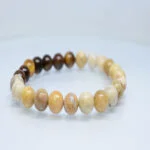 Fossil Coral Gemstone Round Healing Bracelet For Youngsters