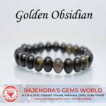 Handmade Golden Obsidian Gemstone 8mm Round Beads Bracelet