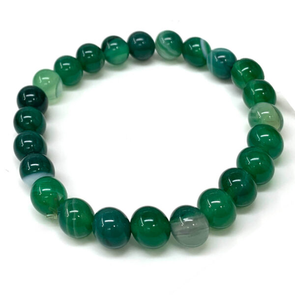 Green Agate Genuine Energy Healing Beads Stretch Bracelet