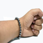 Hematite Gemstone Round Beaded Stylish Bracelet For Men & Women