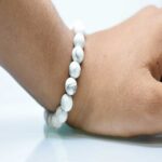 Howlite Stylish Gemstone Round Beaded Bracelet For Men & Women