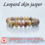 Leopard Skin Jasper Gemstone Beaded Healing Bracelet For Youngster