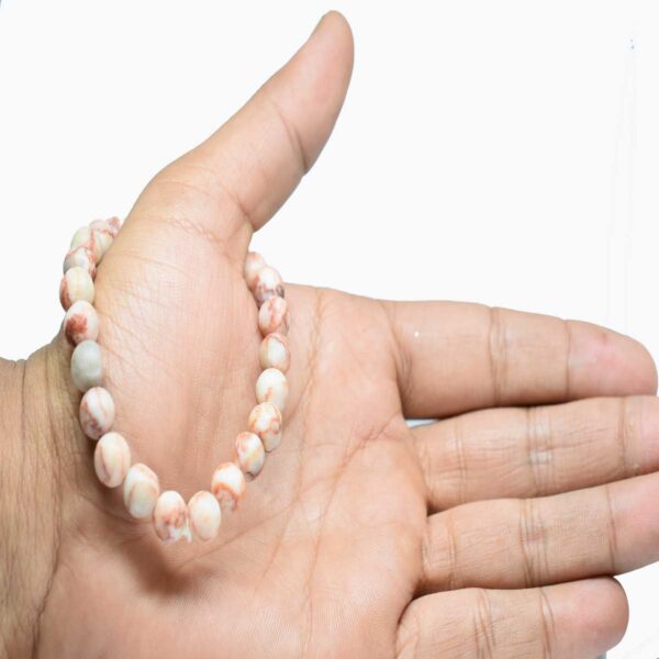 Melt Jasper Round Beads 8mm Gemstone Stretch Bracelet For Boys & Girls