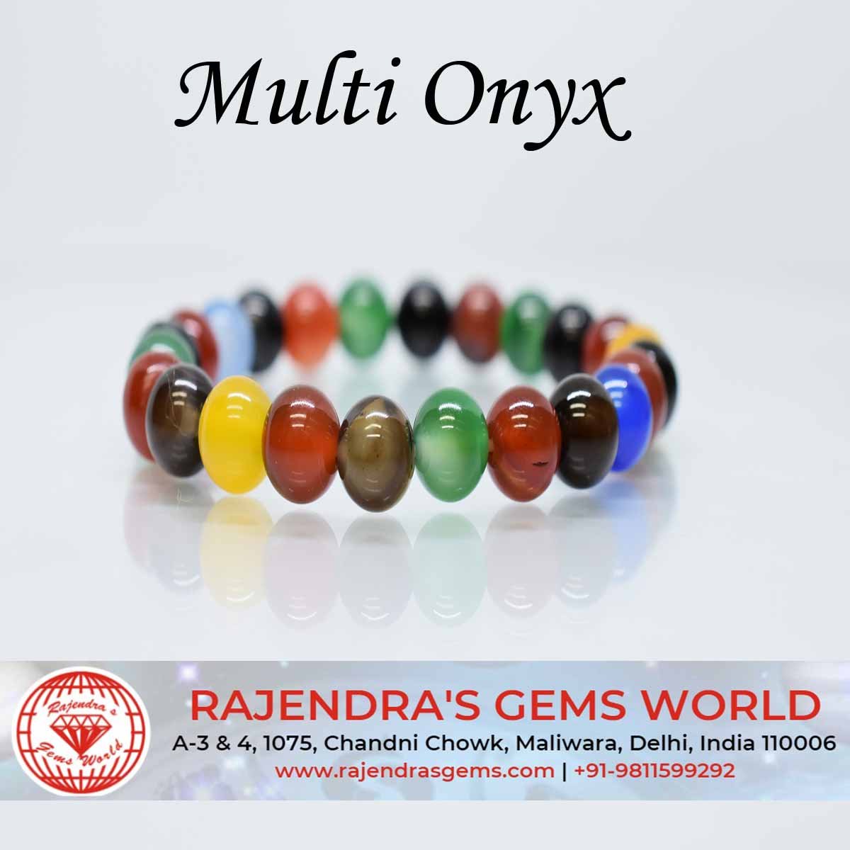 Gemstone Round Black Onyx Beads Bracelet For Love Protection at Rs  200/piece in Khambhat