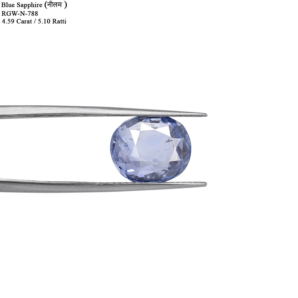 rgw-n-788-2 4.59 Carats Blue Sapphire ( 5.1 Ratti Neelam ) - Image 2