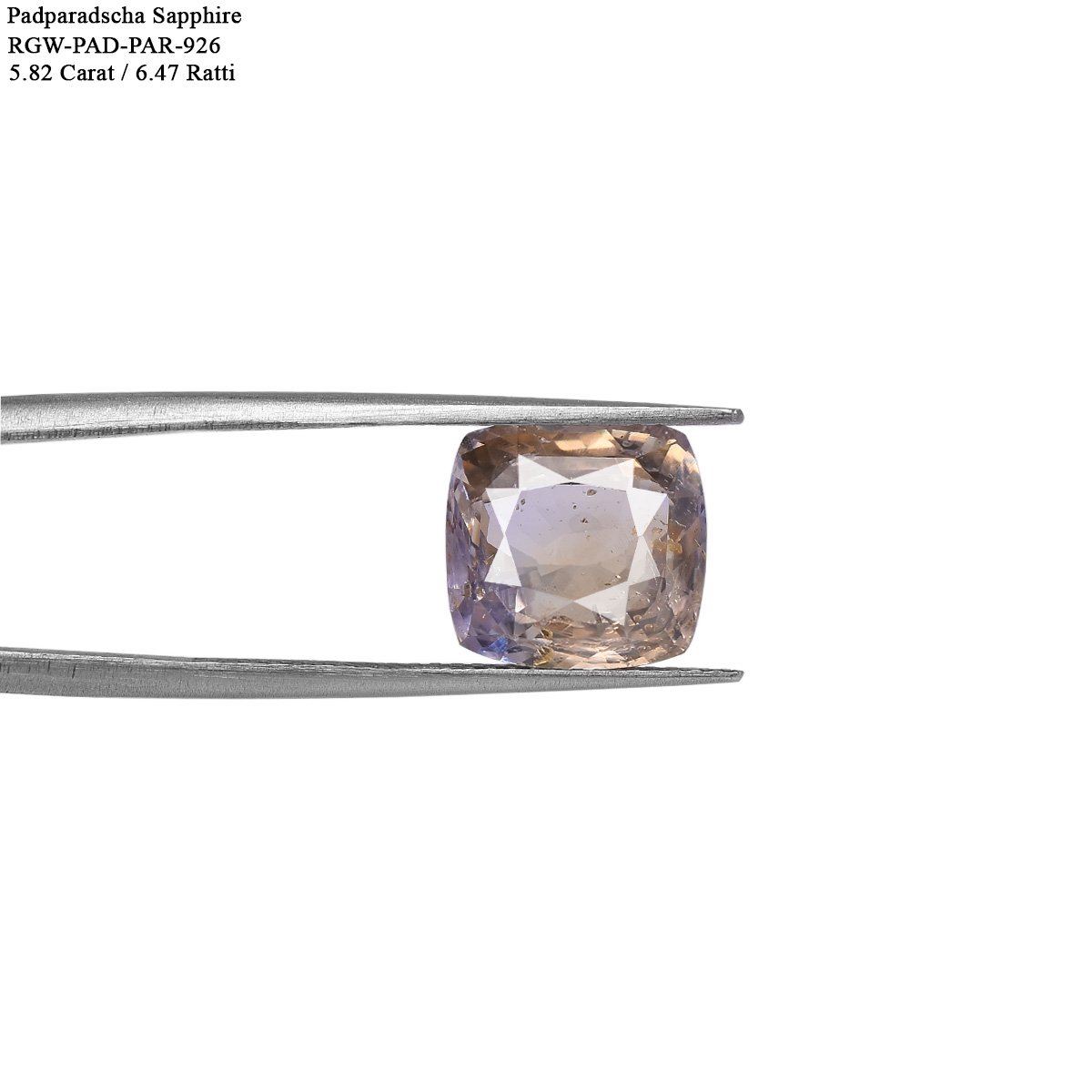 rgw-pad-par-926-4 5.82 Carats Padparadscha ( 6.47 Ratti Padparadscha ) - Image 2