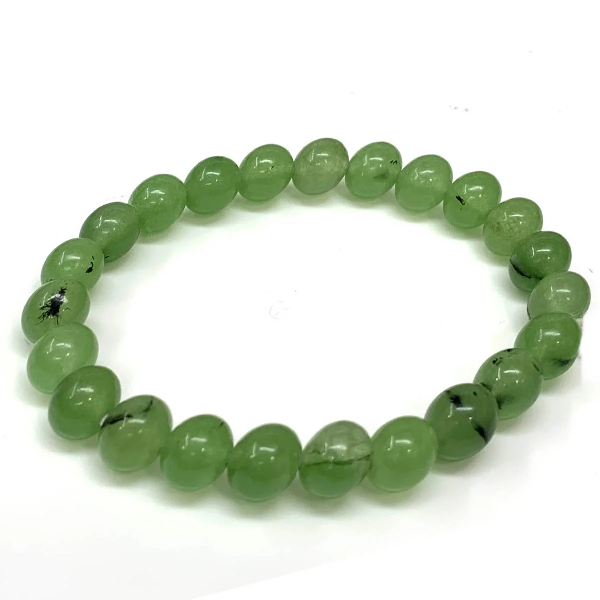 Prehnite Gemstone Beaded Healing Bracelet For Youngsters Prehnite Gemstone Beaded Healing Bracelet For Youngsters