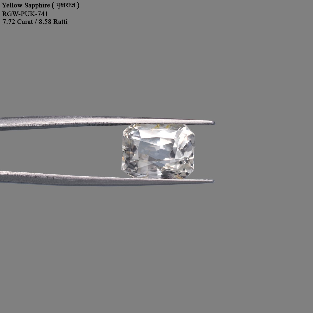 rgw-puk-741-4 7.72 Carats Yellow Saphhire ( 8.58 Ratti Pukhraj ) - Image 4