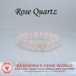 Natural Rose Quartz Classic Simple Design Stretch Bracelet