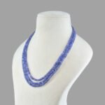 Tanzanite Beads Necklace ( 3 Lines Blue )