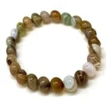 Sulemani Agate Stylish Gemstone Round Beaded Bracelet For Men & Women