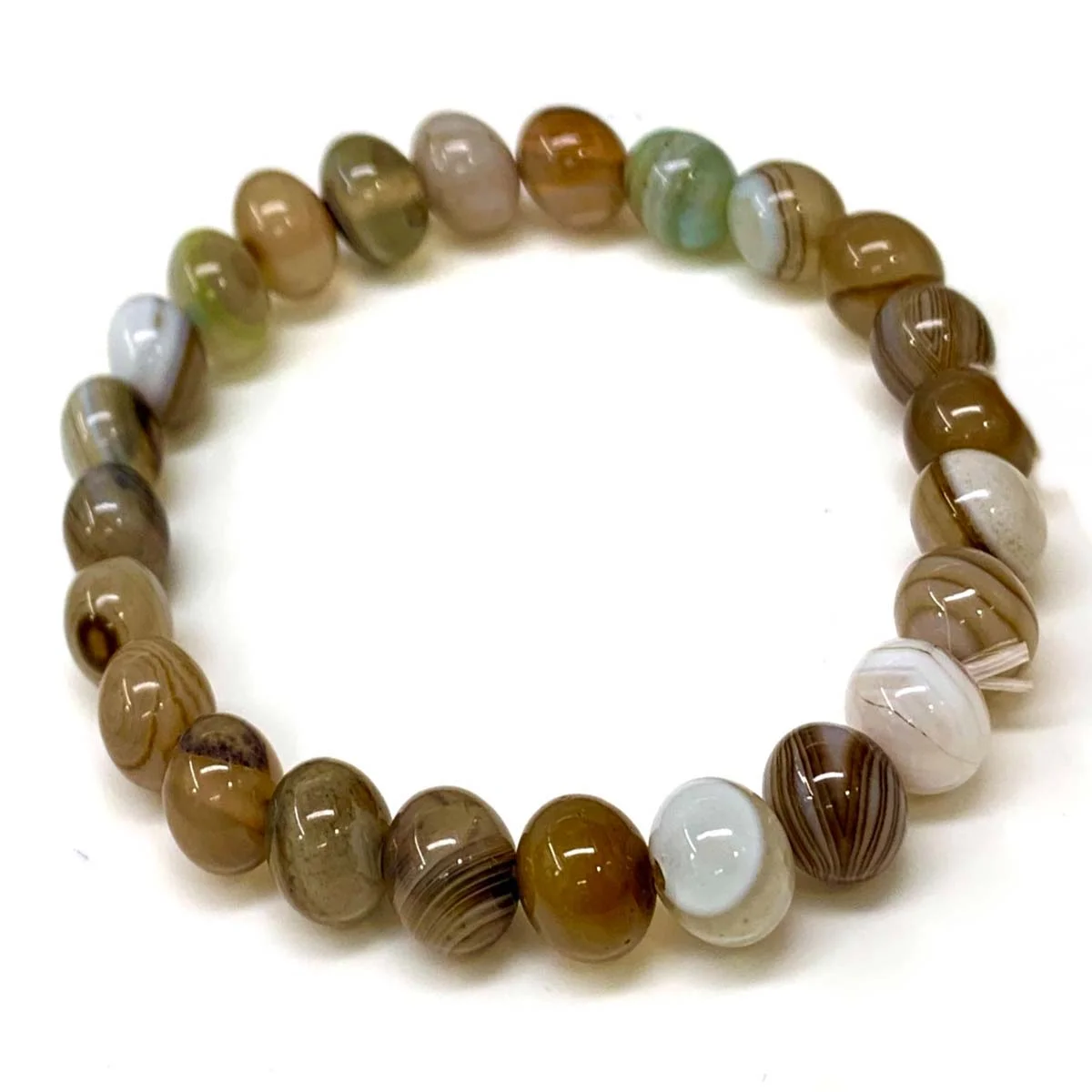 Sulemani Agate Stylish Gemstone Round Beaded Bracelet For Men & Women Sulemani Agate Stylish Gemstone Round Beaded Bracelet For Men & Women