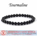 Tourmaline 8mm Gemstone Natural Beaded Unisex Bracelet