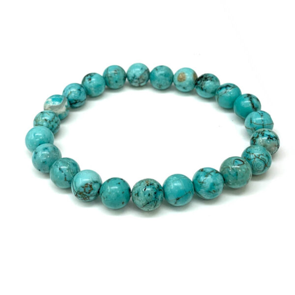 Turquoise Howlite Gemstone Beaded Bracelet For Men & Women