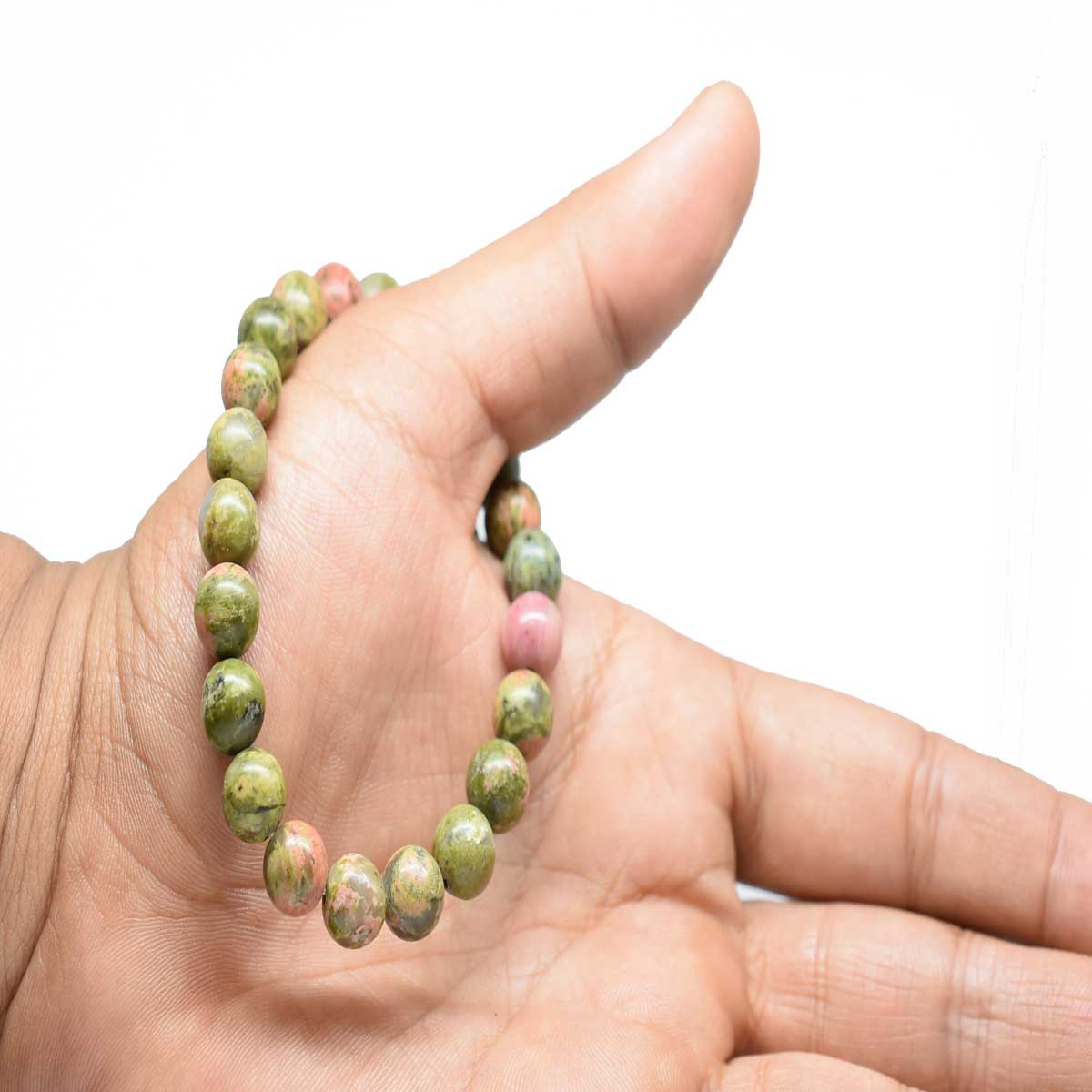 Fair Trade Unakite Beaded Bracelet - Urban Colors | NOVICA