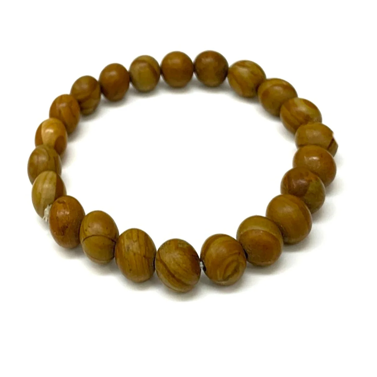 Wood Jasper Round Beads 8mm Stretch Bracelet For Boys & Girls Wood Jasper Round Beads 8mm Stretch Bracelet For Boys & Girls